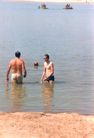 Neil enjoying the water, Chimkent