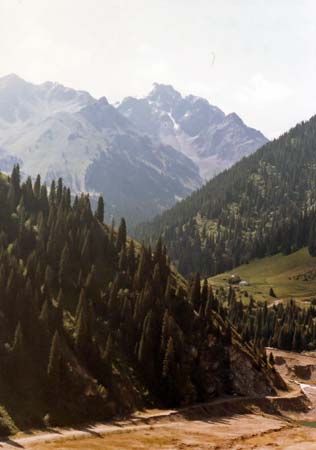 View from the earth dam