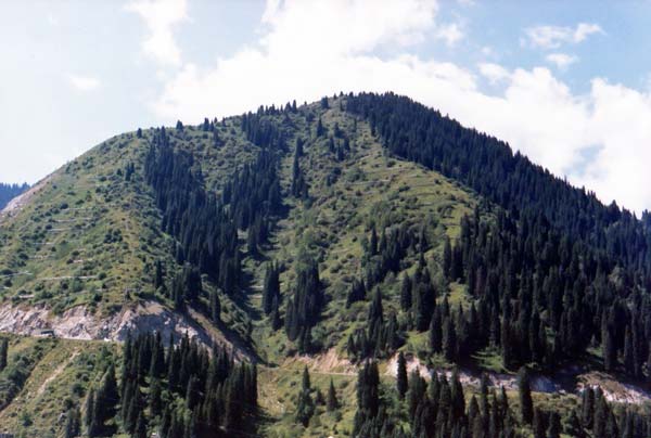 View from the earth dam at Medeo