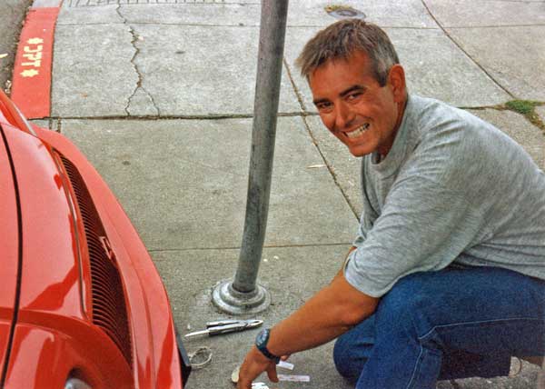 Mike repairing LeBaron