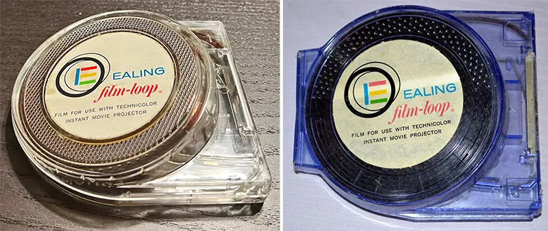 Comparison of Standard 8mm and Super 8 Magi-cartridges