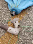 Threading the new umbrella cord