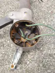Threading the new umbrella cord