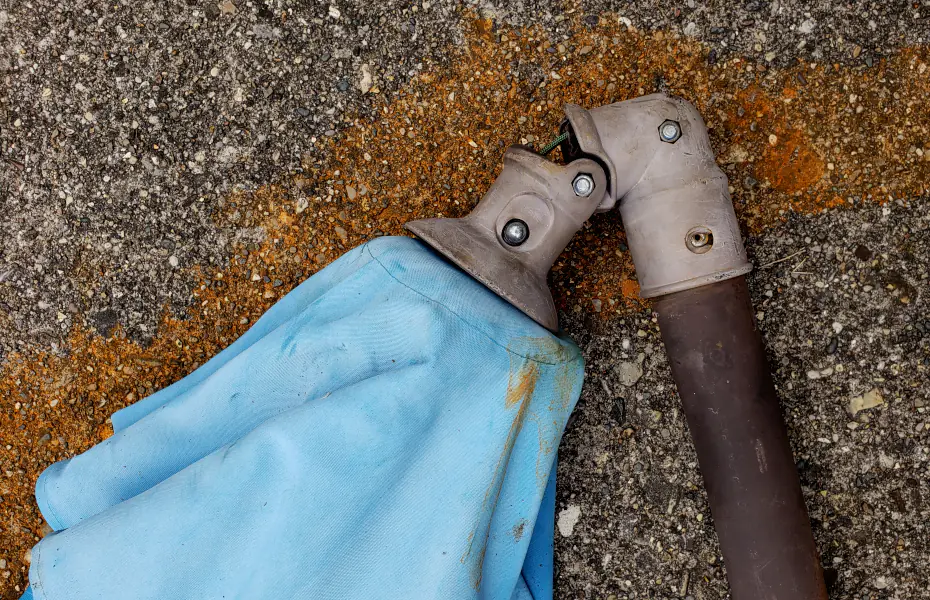 Reassemble any parts of hte umbrella and poles that were dismantled