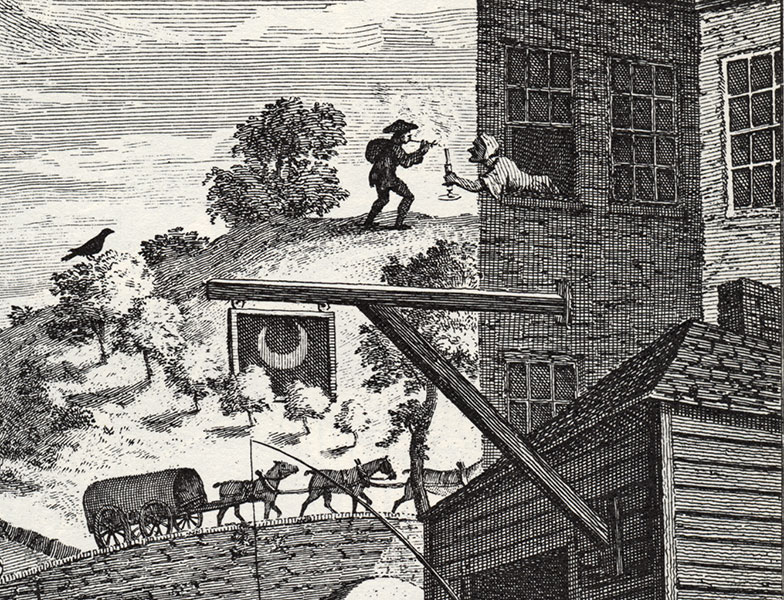 Detail from Hogarth's Satire on False Perspective