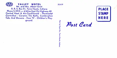 postcard back