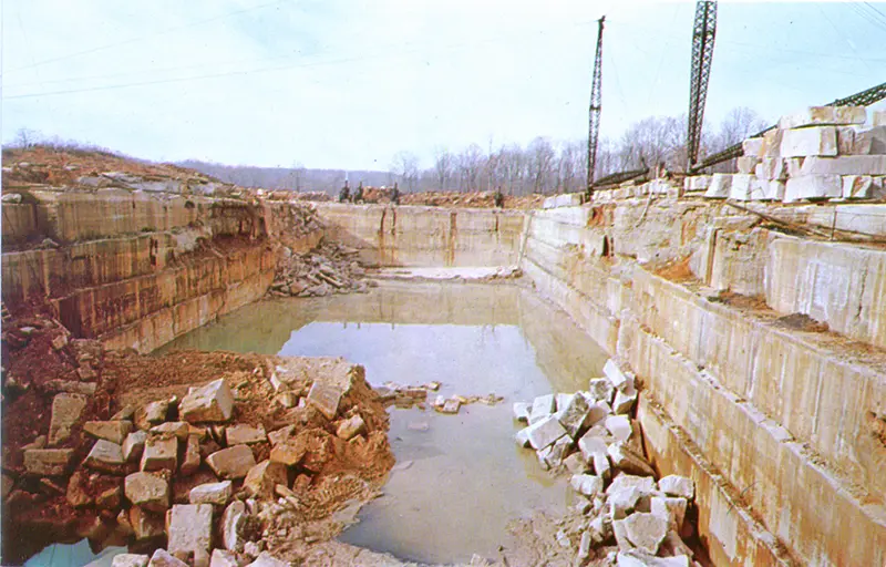 An Indiana Limestone Quarry