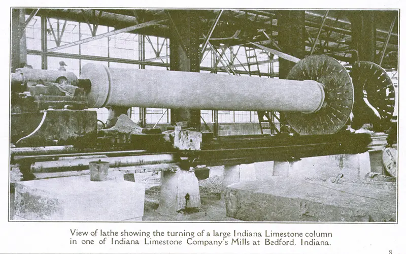 Indiana Limestone Company - Turning a column