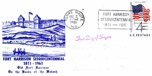 Fort Harrison Sesquicentennial First Day Cover, Terre Haute