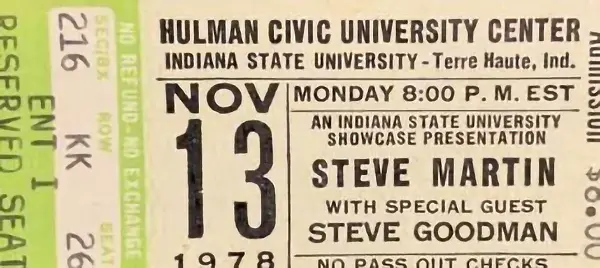 Steve Martin Hulman Center ticket