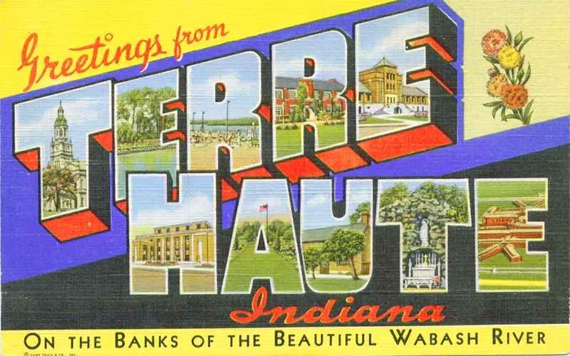 Greetings from Terre Haute postcard