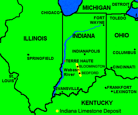 Indiana limestone deposit