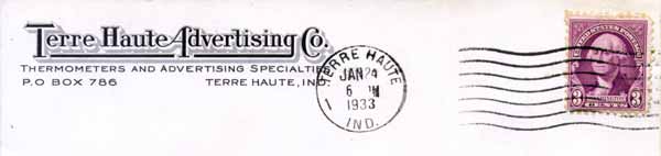 Envelope from Terre Haute Advertising Company
