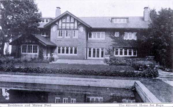 Residence and Mirror Pool, Gibault Home for Boys, Terre Haute