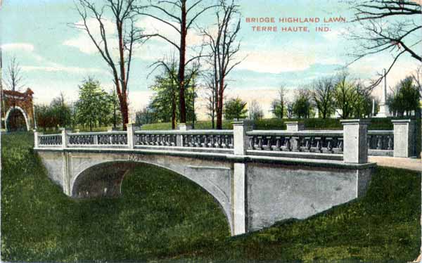 Stone bridge, Highland Lawn Cemetery, Terre Haute