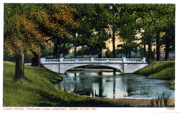 Stone Bridge, Highland Lawn Cemetery, Terre Haute