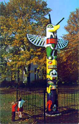 Totem Pole at Historical Museum of the Wabash Valley, Terre Haute