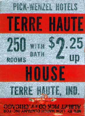 Terre Haute House matchbook