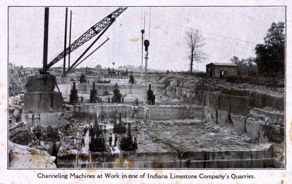 Channeling Machines at Work in one of Indiana Limestone Company's Quarries