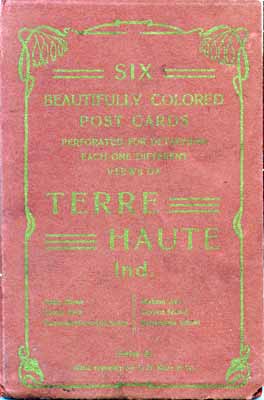 6 Beautifully Colored Post Cards, Terre Haute