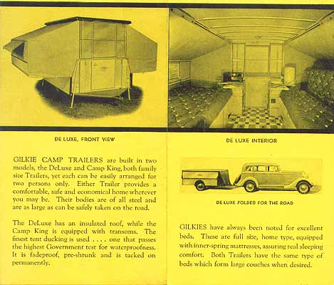 Gilkie Camp Trailers advertising leaflet