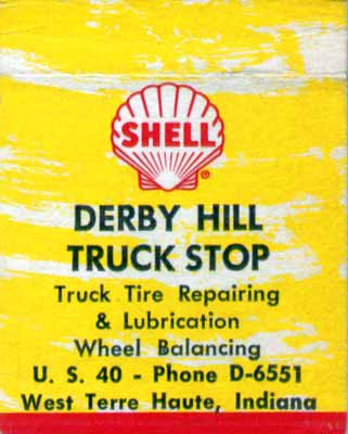Derby Hill Truck Stop matchbook