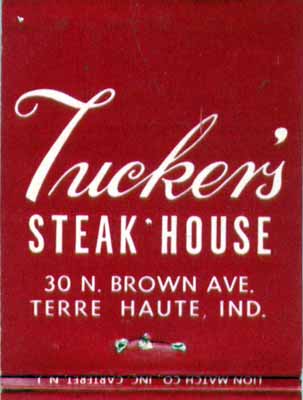 Tucker's Steak House matchbook