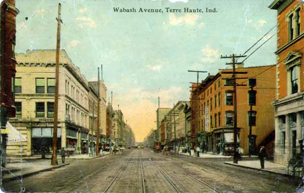 Wabash Avenue looking east from 5th Street, Terre Haute