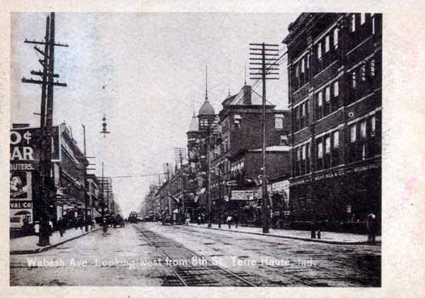 Wabash Avenue looking west from Eighth Street, Terre Haute