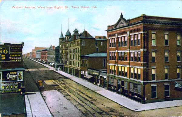 Wabash Avenue looking west from Eighth Street, Terre Haute, Ind.