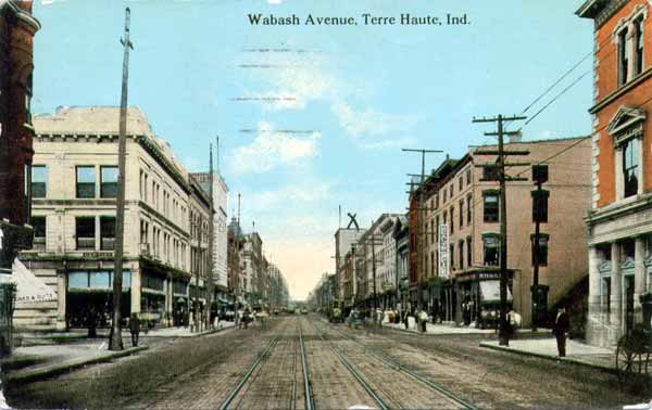 Wabash Avenue looking east from 5th Street, Terre Haute
