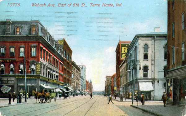 Wabash Avenue looking East from 6th Street, Terre Haute