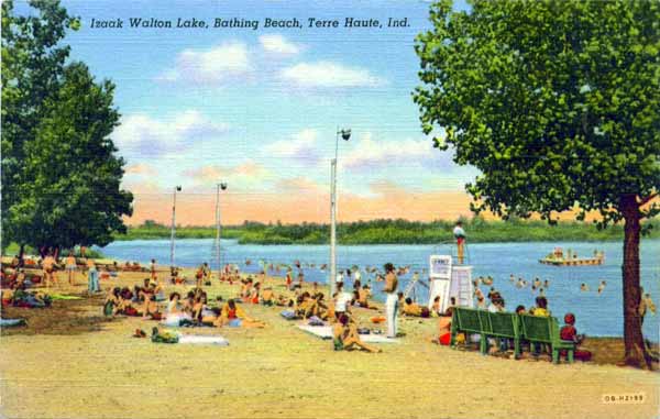 Bathing Beach, Izaak Walton Lake, Terre Haute
