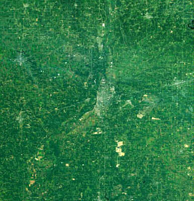 Terre Haute from a satellite