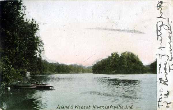 Island in Wabash River, Lafayette
