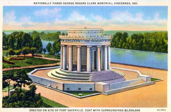 George Rogers Clark Memorial, Wabash River, Vincennes, Indiana