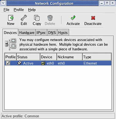 Fedora main Network Configuration