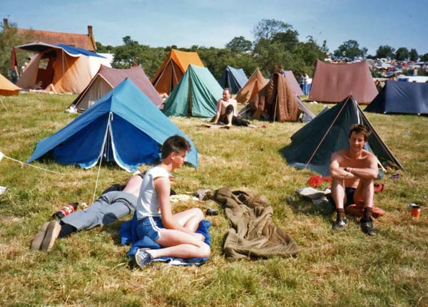 James, Will's brother, and Will - Glastonbury 17/19th June 1983